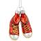 2.25" Red and Silver Sneakers Glass Christmas Hanging Ornament